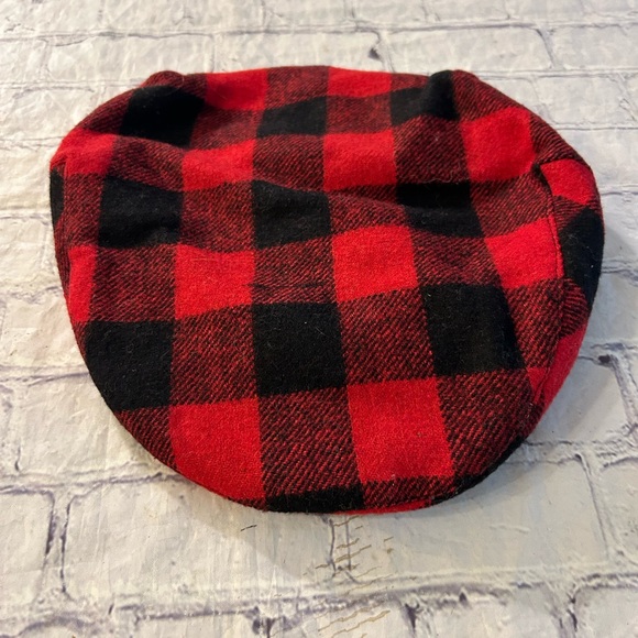 PARIS ACCESSOIRES WOOL & ACRYLIC BLEND BUFFALO PLAID MENS CAP SIZE M/57 - Picture 6 of 7